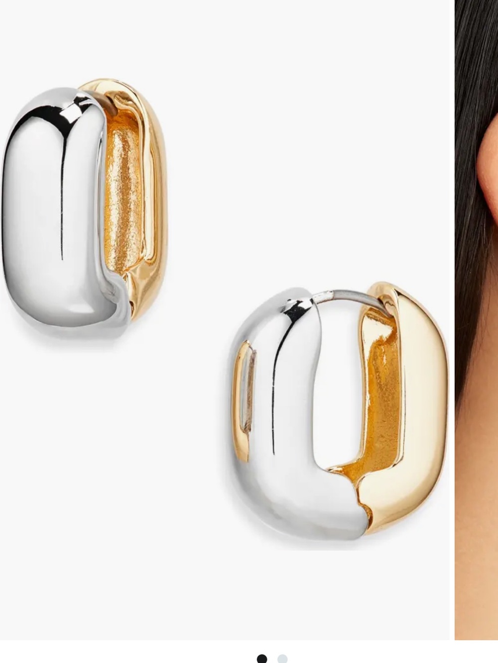 Cara Two-Tone Hoop Earrings